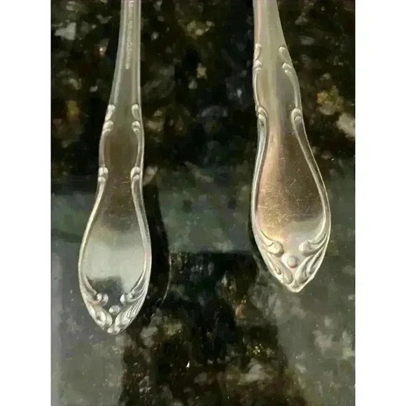 Simeon & George Oneida HOMESTEAD stainless serving‎ dinner fork Spoon Teaspoon - Picture 12 of 13